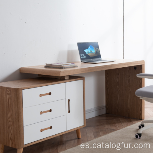 Muebles de oficina para la sala de estar, dormitorio, marco de madera contrachapada, escritorio de computadora marrón